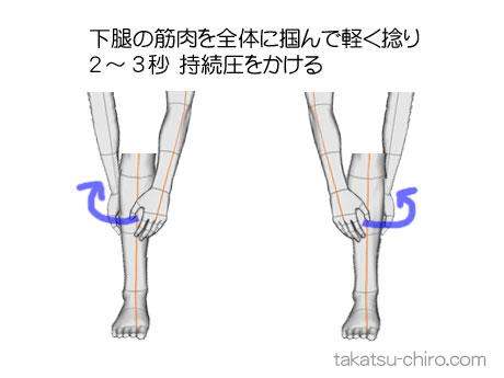 ふくらはぎが凝っている時のイスに座ったまま行うエクササイズ