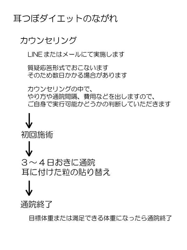 耳つぼダイエットのながれ